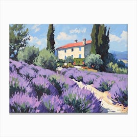 Lavender Field - expressionism 2 Canvas Print