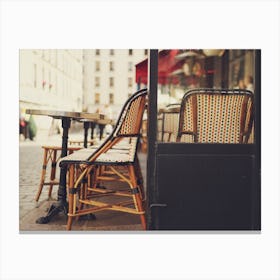 Paris Cafe Chairs Canvas Print