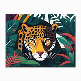 Jaguar In The Jungle 3 Canvas Print