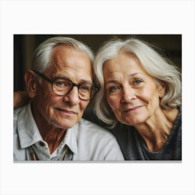 Senior Couple Canvas Print