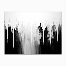 Spectrum Of Emotions Abstract Black And White 8 Canvas Print