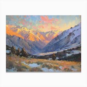 Western Sunset Landscapes Sierra Nevada 2 Canvas Print