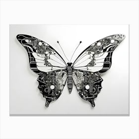 Butterfly With Gears Canvas Print