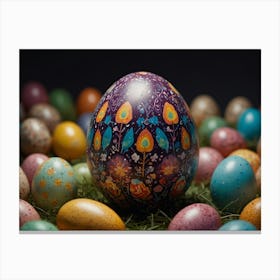 Colorful Easter Eggs 2 Canvas Print