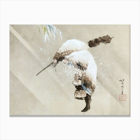 Katsushika Hokusai Chinese Woman In Snow Canvas Print