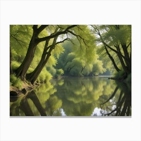 Reflection In The Water Canvas Print