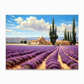 Lavender Fields Of Provence 1 Canvas Print