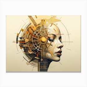 Abstract Illustration Of A Woman And The Cosmos 52 Canvas Print