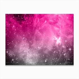 Magenta And Grey Galaxy Space Background Canvas Print