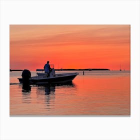 Boating At Sunset in Islamorada (Florida Keys Series) Canvas Print