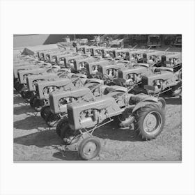 Tractors, Farm Equipment Warehouse, Oklahoma City, Oklahoma By Russell Lee Canvas Print