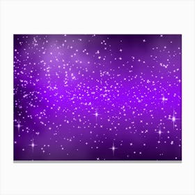 Violet Light Shining Star Background Canvas Print