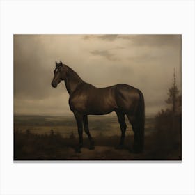 Vintage Horse Painting Canvas Print