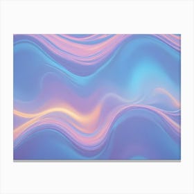 Abstract Background Of Swirling, Flowing Lines And Colors In Shades Of Blue, Pink, And Orange Canvas Print