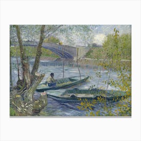 Van Gogh - Fishing In Spring, The Pont De Clichy Canvas Print