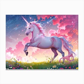 Unicorn In The Sky 19 Canvas Print