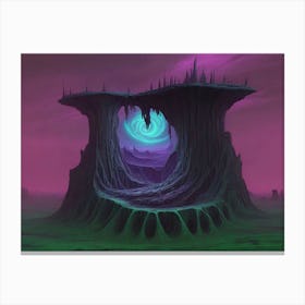 Alien Cliffs On Planet X Canvas Print