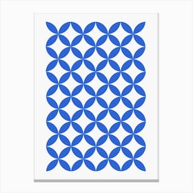 Geometric Pattern In Blue And White Canvas Print