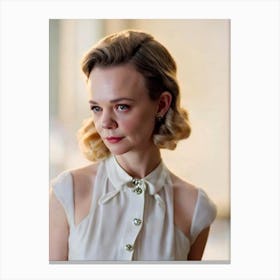 Carey Mulligan Retro Collage Movies Canvas Print