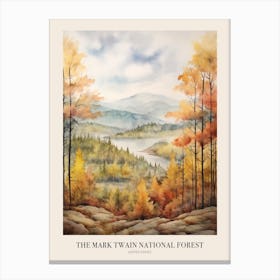 Autumn Forest Landscape The Mark Twain National Forest Poster Canvas Print