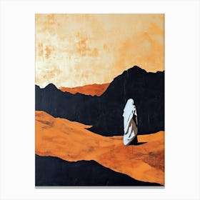 Jesus In The Desert Canvas Print