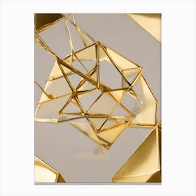 Gold Cubes Canvas Print