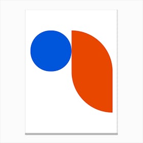 Blue And Orange Logo Canvas Print