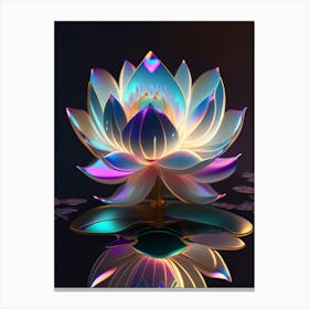 Amur Lotus Holographic 5 Canvas Print