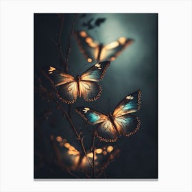 Glowing Butterflies Canvas Print