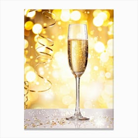 New Year Champagne Canvas Print