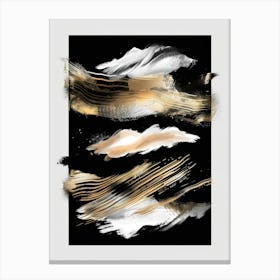 Abstract Gold And Black Canvas Print Canvas Print