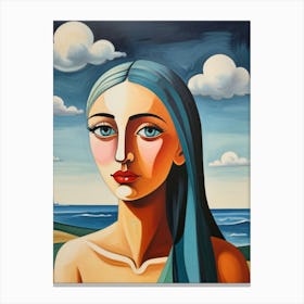 Woman On The Beach Canvas Print