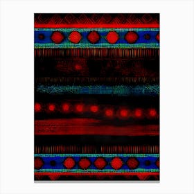 African Quilting Inspired Folk Art, 1205 Canvas Print