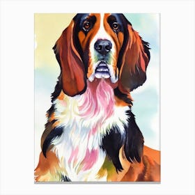 Grand Basset Griffon Vendeen 2 Watercolour dog Canvas Print
