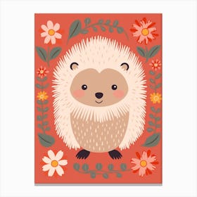 Baby Animal Illustration  Porcupine 3 Canvas Print