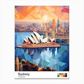 Sydney, Australia, Geometric Illustration 3 Poster Canvas Print