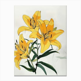 Yellow Lily 7 Canvas Print