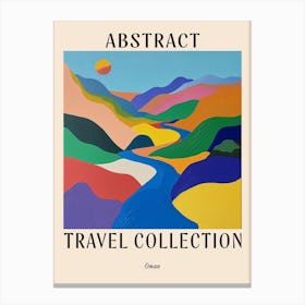 Abstract Travel Collection Poster Oman 1 Canvas Print