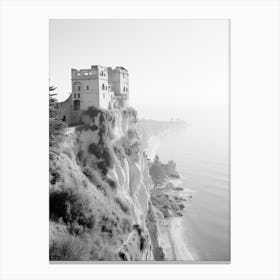 Tropea, Italy, Black And White Photography 2 Canvas Print