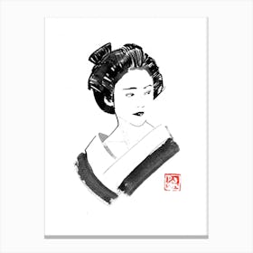 Watching Geisha Canvas Print