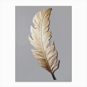 Gold Feather Wall Art 3 Canvas Print