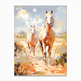 Horses Painting In Outback, Australia 2 Canvas Print