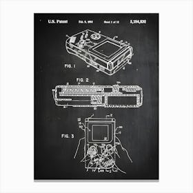 Handheld Video Game Patent Gameboy Patent Print Video Game Patent Game Boy Patent Game Poster Video Game Art Game Decor Eg8301 Canvas Print