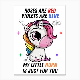 Roses Are Red Violets Are Blue Canvas Print