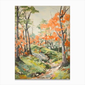 Autumn Fall Forest Pattern Painting 5 Canvas Print