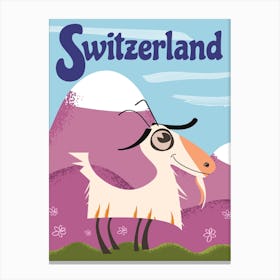 Goat In Switzerland Canvas Print