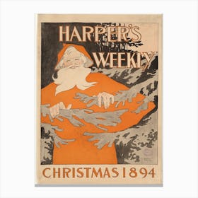 Harper's Weekly Christmas 1894, Edward Penfield Canvas Print