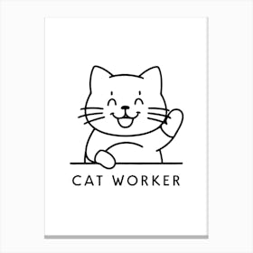 Cat Worker 1 Canvas Print