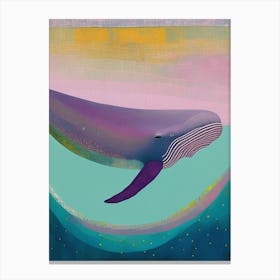 Whale Abstract Painting Canvas Print