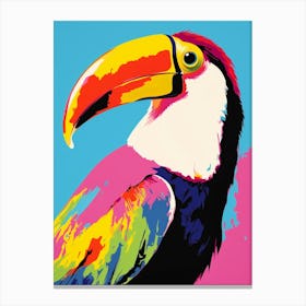 Andy Warhol Style Bird Toucan 4 Canvas Print